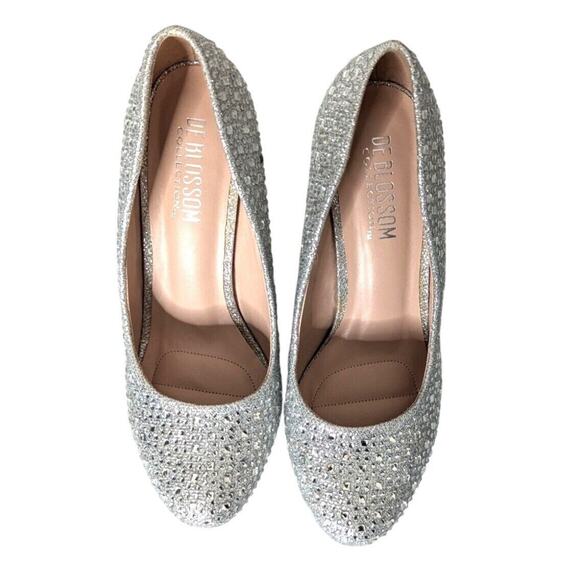 Rhinestone Platform Pump 8.5 Stiletto Heel Fairy Glam Occasion Event Bridal HOCO - Picture 5 of 7